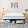 imageLinenspa Folding Metal Platform Bed Frame  No Box Spring Needed  Underbed Storage  Simple Tool Free Assembly  Mattress Foundation  14quot High  Traditional Design  Sturdy Steel  Twin XL SizeKing