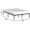 imageLinenspa Folding Metal Platform Bed Frame  No Box Spring Needed  Underbed Storage  Simple Tool Free Assembly  Mattress Foundation  14quot High  Traditional Design  Sturdy Steel  Twin XL SizeFull
