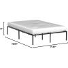 imageLinenspa Folding Metal Platform Bed Frame  No Box Spring Needed  Underbed Storage  Simple Tool Free Assembly  Mattress Foundation  14quot High  Traditional Design  Sturdy Steel  Twin XL SizeKing