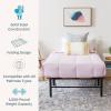 imageLinenspa Folding Metal Platform Bed Frame  No Box Spring Needed  Underbed Storage  Simple Tool Free Assembly  Mattress Foundation  14quot High  Traditional Design  Sturdy Steel  Twin XL SizeTwin XL