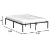 imageLinenspa Folding Metal Platform Bed Frame  No Box Spring Needed  Underbed Storage  Simple Tool Free Assembly  Mattress Foundation  14quot High  Traditional Design  Sturdy Steel  Twin XL SizeTwin