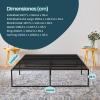 imageLinenspa Folding Metal Platform Bed Frame  No Box Spring Needed  Underbed Storage  Simple Tool Free Assembly  Mattress Foundation  14quot High  Traditional Design  Sturdy Steel  Twin XL SizeTwin
