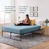 imageLinenspa Folding Metal Platform Bed Frame  No Box Spring Needed  Underbed Storage  Simple Tool Free Assembly  Mattress Foundation  14quot High  Traditional Design  Sturdy Steel  Twin XL SizeTwin XL