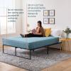 imageLinenspa Folding Metal Platform Bed Frame  No Box Spring Needed  Underbed Storage  Simple Tool Free Assembly  Mattress Foundation  14quot High  Traditional Design  Sturdy Steel  Twin XL SizeTwin