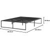 imageLinenspa Folding Metal Platform Bed Frame  No Box Spring Needed  Underbed Storage  Simple Tool Free Assembly  Mattress Foundation  14quot High  Traditional Design  Sturdy Steel  Twin XL SizeTwin XL