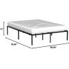 imageLinenspa Folding Metal Platform Bed Frame  No Box Spring Needed  Underbed Storage  Simple Tool Free Assembly  Mattress Foundation  14quot High  Traditional Design  Sturdy Steel  Twin XL SizeQueen
