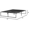 imageLinenspa Folding Metal Platform Bed Frame  No Box Spring Needed  Underbed Storage  Simple Tool Free Assembly  Mattress Foundation  14quot High  Traditional Design  Sturdy Steel  Twin XL SizeFull
