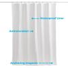 imageLinenspa Frosted 8G HeavyDuty Shower Curtain Liner  PEVA Waterproof Vinyl  72 x 72 Inch Shower Liner  Dorm Room EssentialsClear