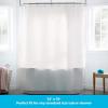 imageLinenspa Frosted 8G HeavyDuty Shower Curtain Liner  PEVA Waterproof Vinyl  72 x 72 Inch Shower Liner  Dorm Room EssentialsWhite