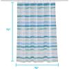 imageLinenspa Green Leaf Shower Curtain Water Resistant Machine Washable Polyester Dorm Room EssentialsBlue Ocean Stripe
