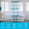 imageLinenspa Green Leaf Shower Curtain Water Resistant Machine Washable Polyester Dorm Room EssentialsBlue Ocean Stripe