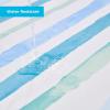imageLinenspa Green Leaf Shower Curtain Water Resistant Machine Washable Polyester Dorm Room EssentialsBlue Ocean Stripe