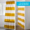 imageLinenspa Green Leaf Shower Curtain Water Resistant Machine Washable Polyester Dorm Room EssentialsYellow Rugby Stripe