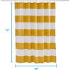 imageLinenspa Green Leaf Shower Curtain Water Resistant Machine Washable Polyester Dorm Room EssentialsYellow Rugby Stripe