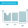 imageLinenspa Memory Foam Bath Mat  1 Piece NonSlip Water Absorbent FastDrying Machine Washable Bath Rug For Bathroom  Dorm Room EssentialsAqua