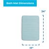 imageLinenspa Memory Foam Bath Mat  1 Piece NonSlip Water Absorbent FastDrying Machine Washable Bath Rug For Bathroom  Dorm Room EssentialsAqua