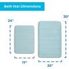 imageLinenspa Memory Foam Bath Mat  1 Piece NonSlip Water Absorbent FastDrying Machine Washable Bath Rug For Bathroom  Dorm Room EssentialsAqua