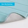 imageLinenspa Memory Foam Bath Mat  1 Piece NonSlip Water Absorbent FastDrying Machine Washable Bath Rug For Bathroom  Dorm Room EssentialsAqua