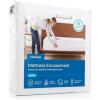 imageLinenspa Zippered Mattress Encasement  Twin Size Waterproof Mattress Protector  Quiet Cover ampamp Complete protection  Dorm Room Essentials WhiteWhite