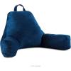 imageLINENSPA Reading Pillow with Shredded Memory Foam Back Pillow for Sitting in Bed Reading Gaming Watching TV  Chair Pillow with Arms Dorm Room Essentials StoneNavy