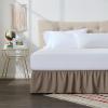 imageLinenspa 14 Inch Microfiber Ruffle Bed Skirt  Wrinkle and Fade Resistant  Machine Washable  Easy Use Ruffle Bed SkirtSand
