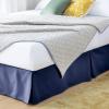 imageLinenspa 14 Inch Wrinkle and Fade ResistantMachine WashableEasy Use Pleated Microfiber Bed Skirt Queen NavyNavy