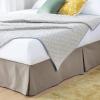 imageLinenspa 14 Inch Wrinkle and Fade ResistantMachine WashableEasy Use Pleated Microfiber Bed Skirt Queen NavySand