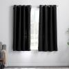 imageLinenspa 85 Blackout Curtain 2 Panels Set  White Curtains 63 Inch Length  Thermal Insulated Noise Reducing  Dorm Room EssentialsBlack