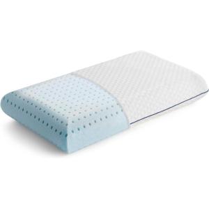 imageLINENSPA Pillow  Ventilated Gel Pillows Standard size  Memory Foam Pillows for Neck Support  Great for Side Back and Stomach Sleepers  Dorm Room Essentials  Standard Size PillowsBlue