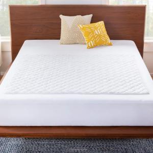 imageLINENSPA Waterproof Mattress Pad  44quot x 52quot Non Slip Waterproof Sheet and Mattress Protector  Highly Absorbent Machine Washable Quilted  Fits Full ampamp Queen WhiteWhite