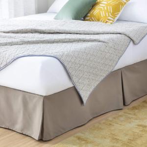 imageLinenspa 14 Inch Wrinkle and Fade ResistantMachine WashableEasy Use Pleated Microfiber Bed Skirt Queen NavySand
