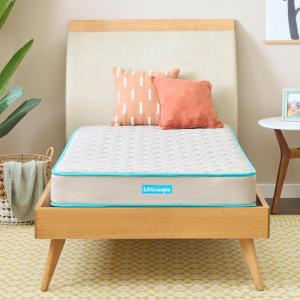 imageLinenspa 6 Inch Mattress  Firm Feel  Bonnell Spring with Foam Layer  Mattress in a Box  Youth or Kids Bed  Guest Bedroom  Durable and Breathable Support  Affordable  Twin XL SizeTwin