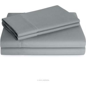 imageLinenspa 600 Thread Count Ultra Soft Deep Pocket Cotton Blend Sheet Set  Full  SandStone