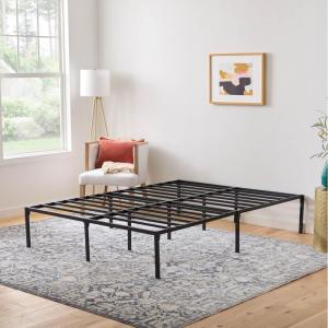 imageLinenspa Folding Metal Platform Bed Frame  No Box Spring Needed  Underbed Storage  Simple Tool Free Assembly  Mattress Foundation  14quot High  Traditional Design  Sturdy Steel  Twin XL SizeCalifornia King
