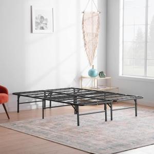 imageLinenspa Folding Metal Platform Bed Frame  No Box Spring Needed  Underbed Storage  Simple Tool Free Assembly  Mattress Foundation  14quot High  Traditional Design  Sturdy Steel  Twin XL Size140 x 190 cm