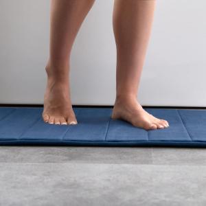 imageLinenspa Memory Foam Bath Mat  1 Piece NonSlip Water Absorbent FastDrying Machine Washable Bath Rug For Bathroom  Dorm Room EssentialsNavy